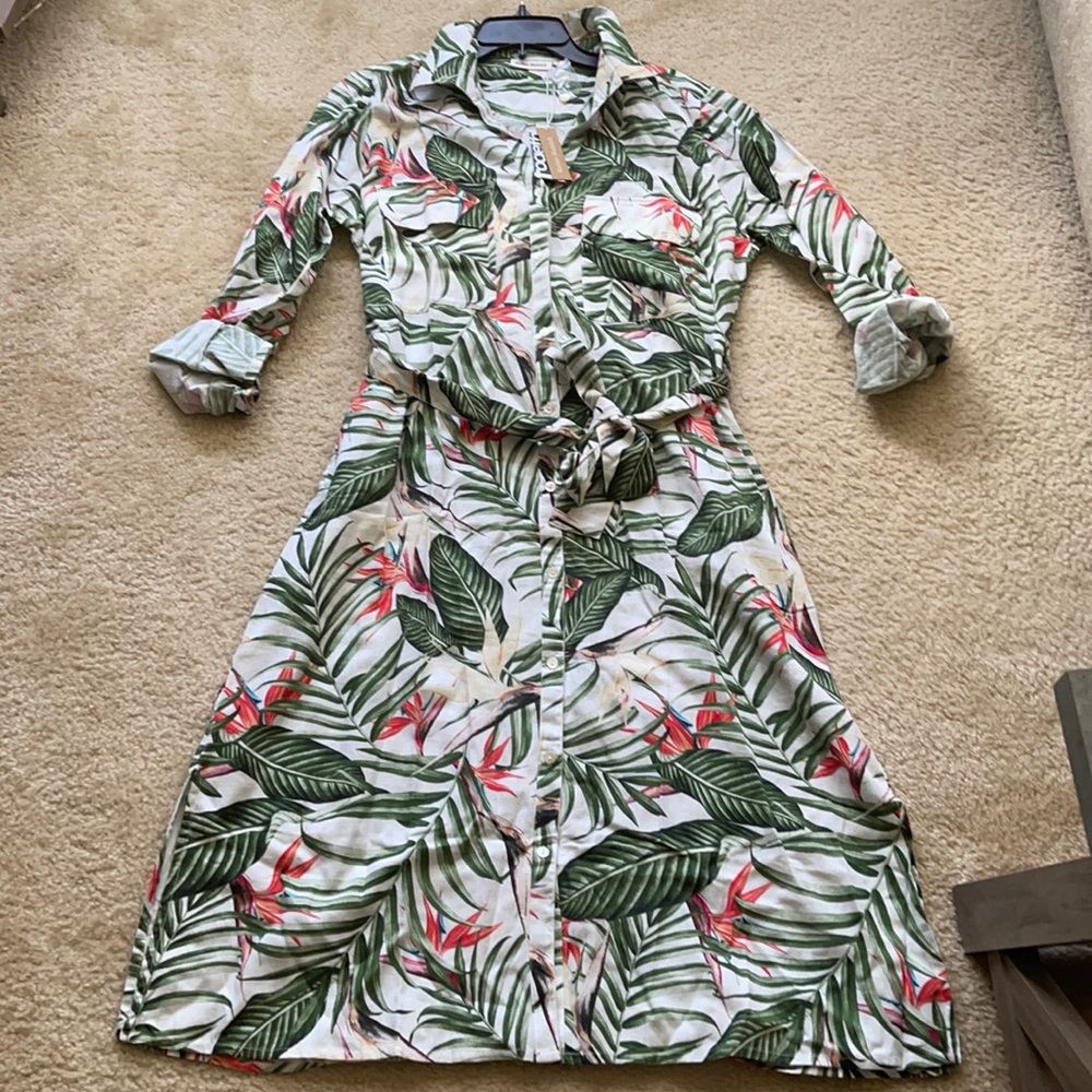 Size L Roller Rabbit Shirt dress NWT